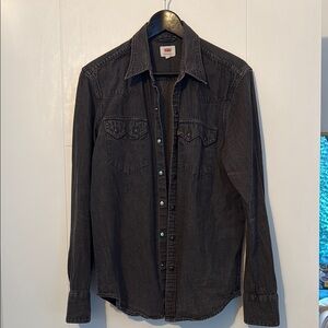 Levi's Denim Western Shirt in Black